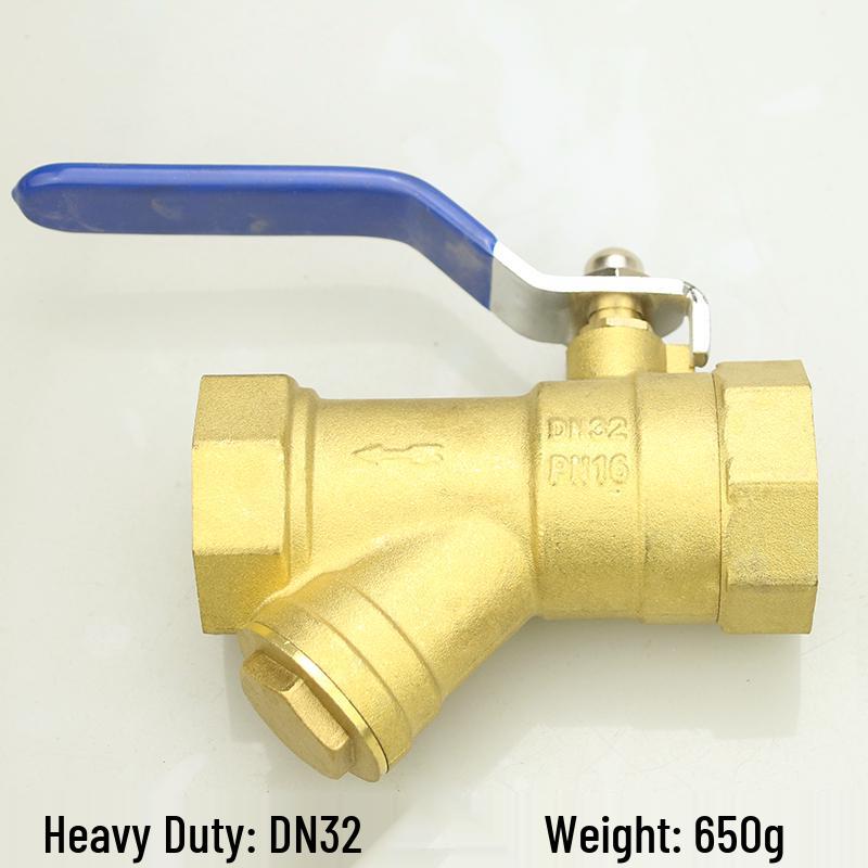 59 Messing Y-Typ Filter Kugelhahn Verteiler für Klimatisierung & Heizung, Vollkupfer, Verdickt, mit DN15, 20, 25, 32, 50.