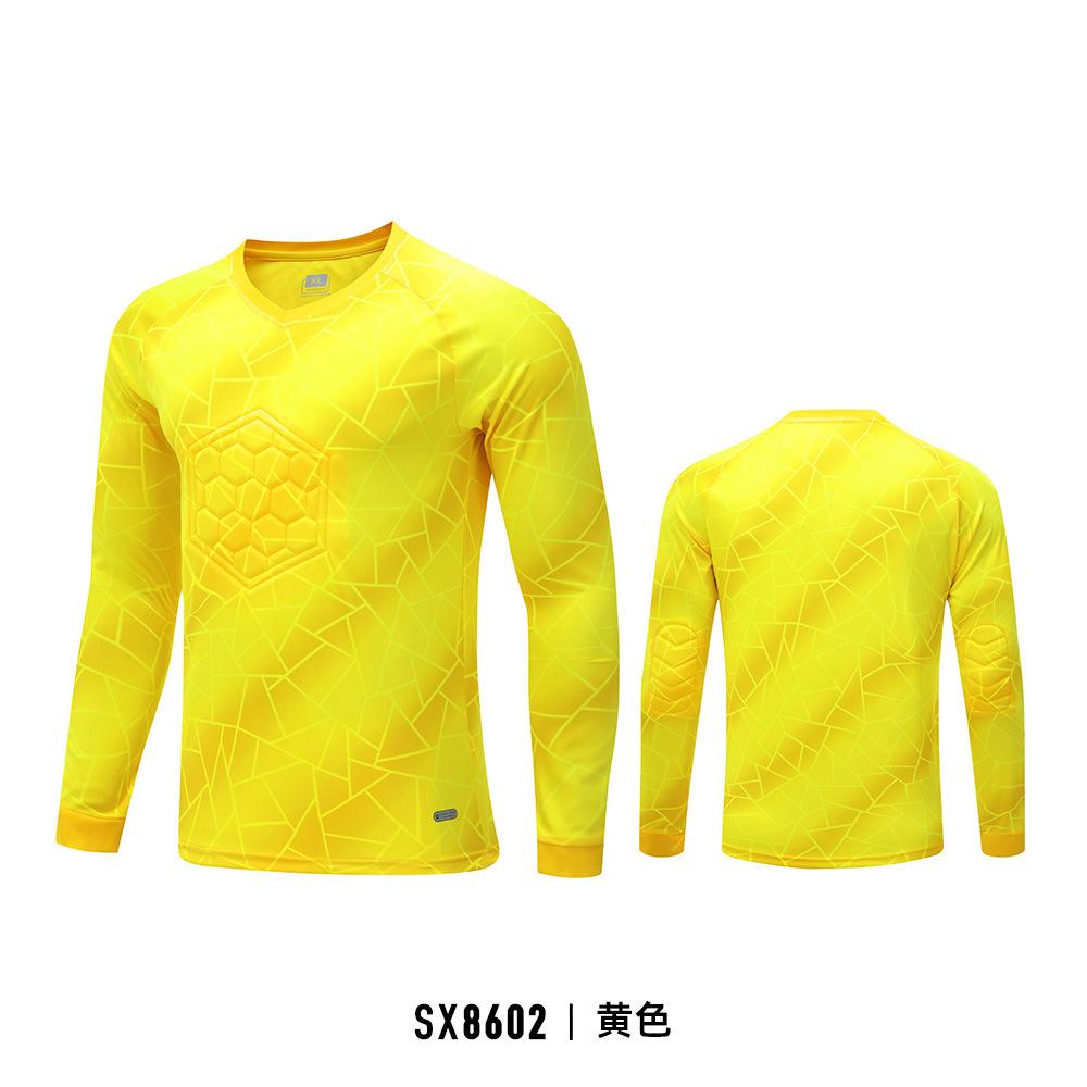Spot Wholesale Football Goalkeeper Jersey Boys Custom Goalkeeper Jersey Long Sleeve Sponge Pad Game Training Jersey