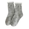 Lace Fringed Socks, Cute Girl Puppy, Mid-calf Pile Socks, Long Socks, Pure Cotton Socks