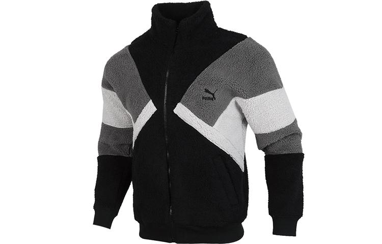 PUMA Velvet Jackets Men s Black Stand Collar Moderate 530808-01 XS