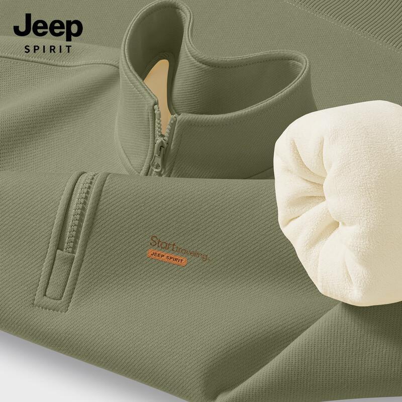 

JEEP SPIRIT Men s Fleece-Lined Casual Pullover Sweatshirt XL