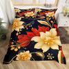 Botanical Lily Duvet Cover Twin Full Queen King Chic Floral Comforter Cover Boho Flower Bedding Set Watercolor Petals Bed Set