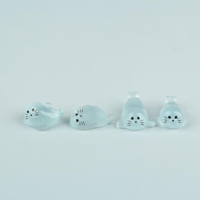 10/20/30 Pcs Glow In The Dark Mini Seal Figurines, Resin Sea Animals Miniatures For Diy Craft Home Decoration Supplies