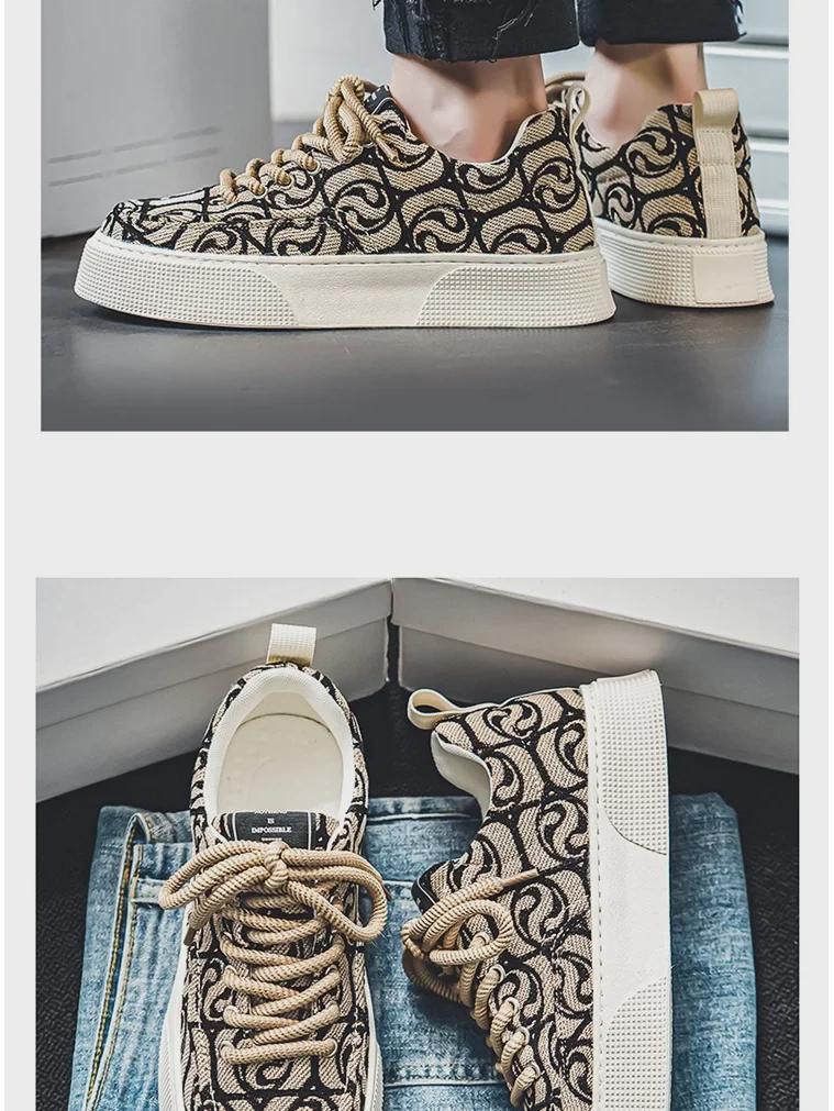 Pánské trendy jarní prodyšné plátěné tenisky