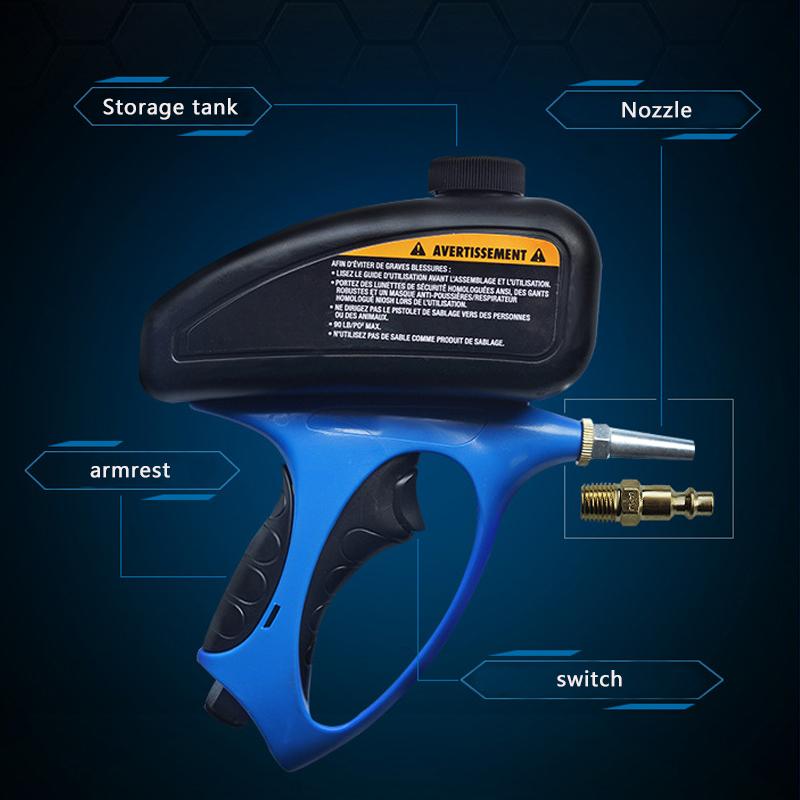 Anti-Rost-Sandstrahler, luftkomprimiertes Glas-Grabstein-Sandstrahlgerät mit kleiner Düse