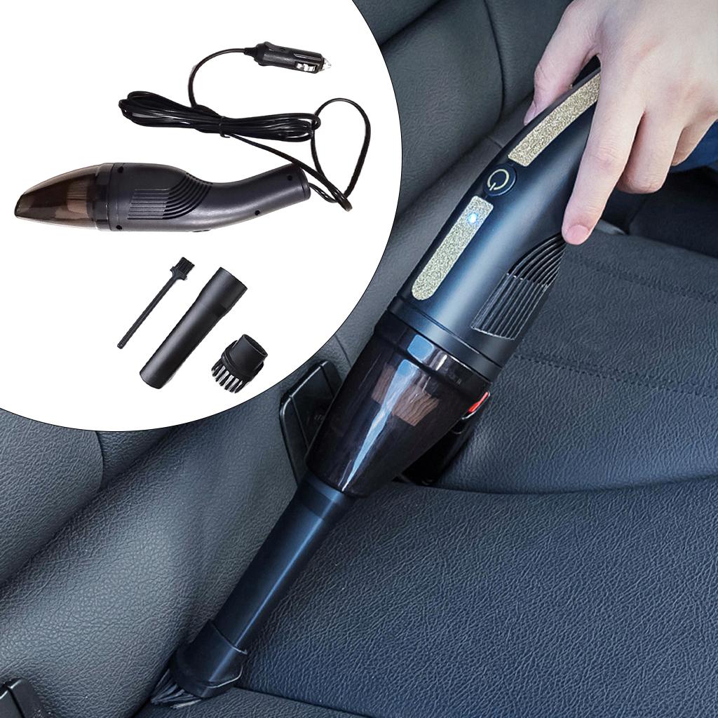 Portable Car Vacuum Cleaner Use 12000PA High Power with Long Nozzle Operate Rechargeable Handheld
