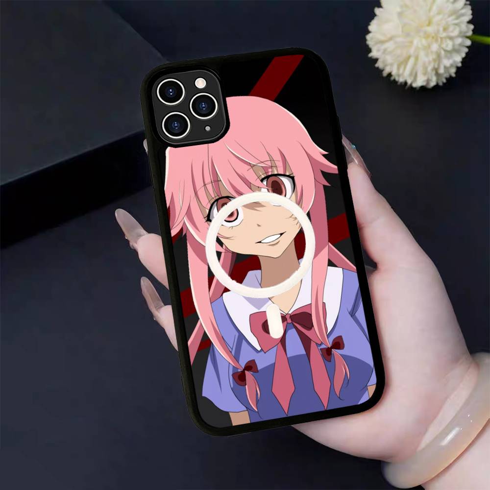 

Anime Future Diary Black For Magsafe Magnetic Phone Case For IPhone 16 15 17 Pro Max 11 12 13 14 Plus Cover iPhone 14 plus
