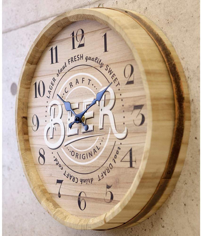 American Barrel Top Beer Barrel Wall American Vintage Wall American Goods 40cm Clock, Clock, Clock, Collectible, Goods, Retro, Antique, Style, Clock,