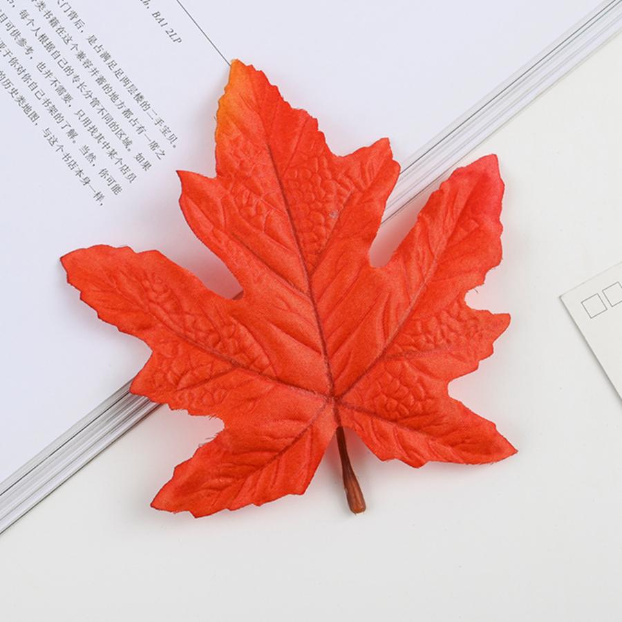 

Высококачественный шелковый кленовый лист, украшение для Хэллоуина, фестивальной вечеринки, осени, дома, сцены, стола, свадьбы, скрапбукинга, искусственные растения 10pcs красный