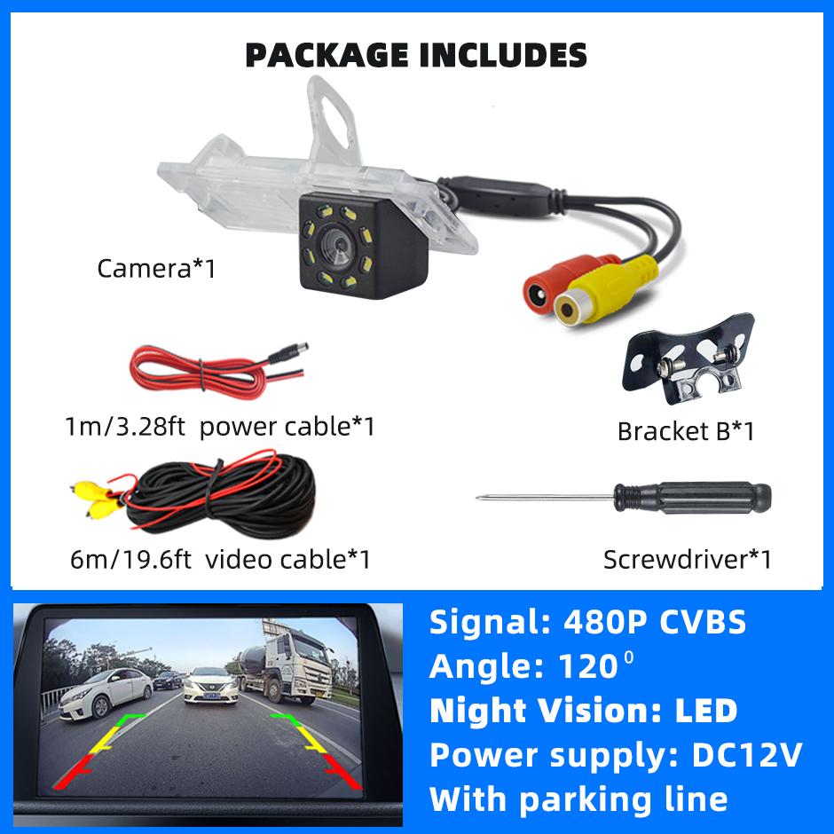 

Rear View Backup Camera Reverse License Plate Light for Renault Fluence Espace Megane 3 Dacia Logan 2 Symbol Sedan Grand Scenic