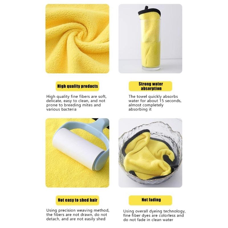 Professional Car Wiping Cloth Plush Coral Fleece Detailing Cleaning Cloth for Spotless Finish On Paintwork Glass