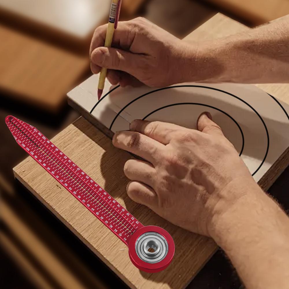 Woodworking Scribing Gauge with Pocket Clip Aluminum Woodworking Compass Chart Tool,High Precision Marking Measuring Ruler -Woodworking Scribing Gauge