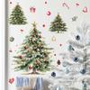 Festive Christmas Tree Toilet Sticker - Removable, Self-Adhesive Holiday Decor