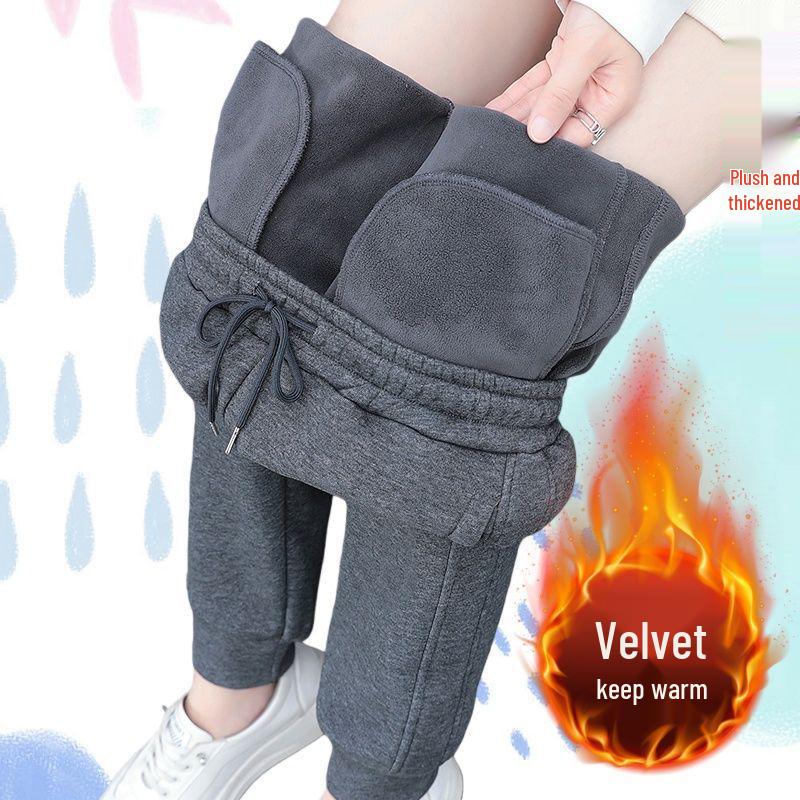 

Women s Winter Velvet Cuffed Harem Pants - Thick, Baggy, Slimming, Casual Sportswear M (75-96 lbs)