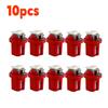 10Pcs T5 Car Dashboard Side Switch LED Light Colorful Bulbs Cars Interior Brightness 12V Instrument Lamp Auto Accessories