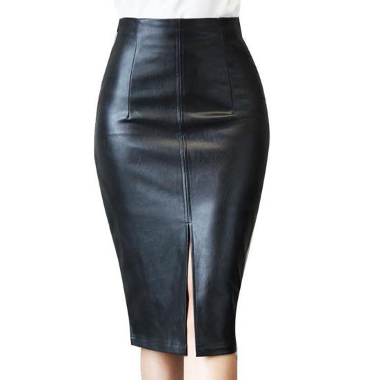 Practical Windproof Ultra Soft Long Lasting Knee-Length Women Warm Bodycon Skirt For Date Midi