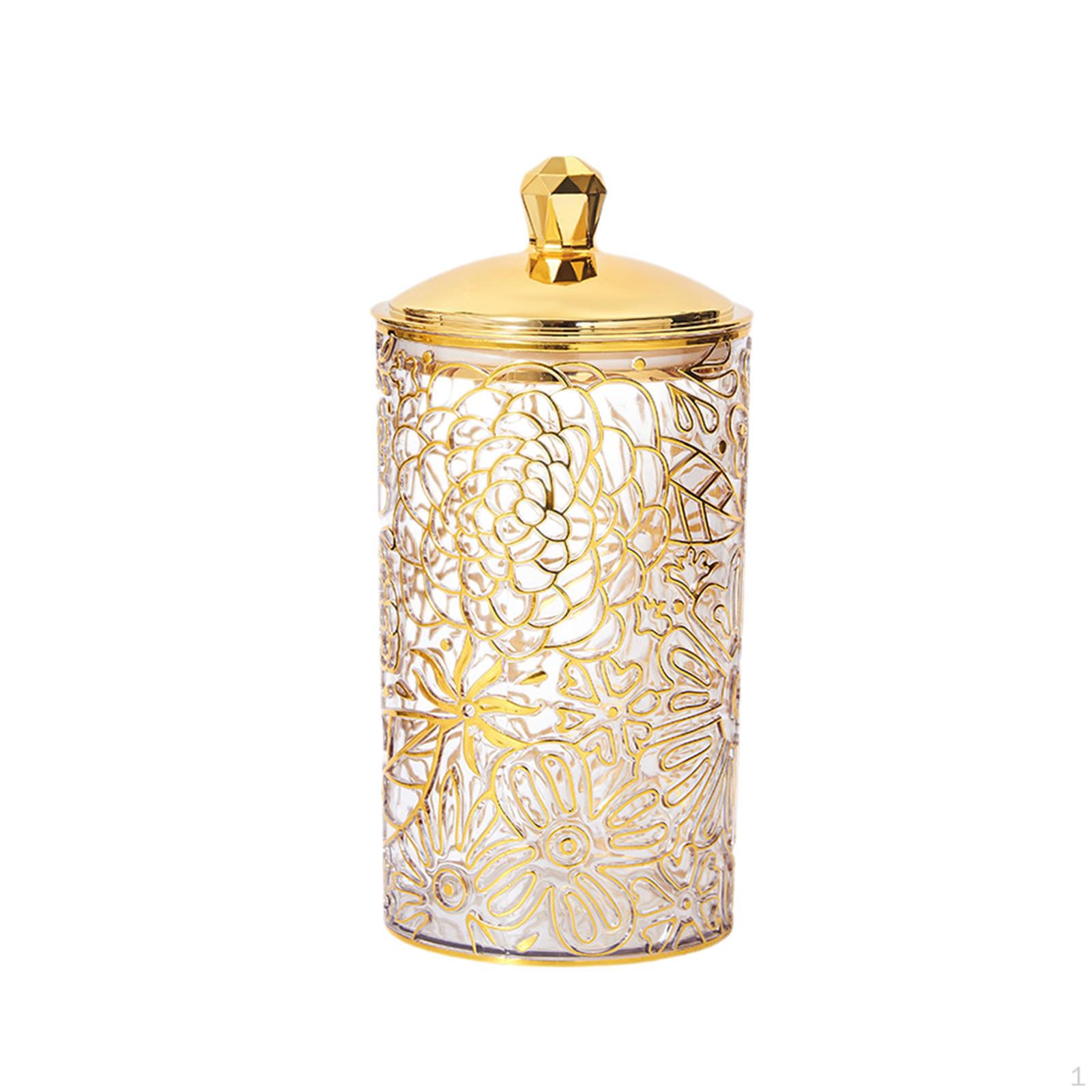 Airtight Food Storage Jar, Decorative, Multipurpose, Round, Transparent, for Coffee, Grains, Snacks, M