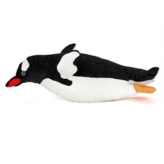 Calorata Gentoo Penguin Plush Toy Realistic Penguin Animal Toy Doll Gift Present Birthday Christmas Present (Swimming Parent/Soft Touch) (Twice