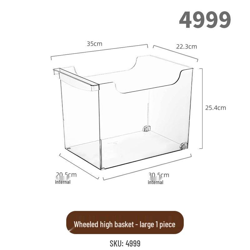 Průhledný víceúčelový úložný box na knihy, hračky, svačiny, oblečení, kosmetiku a různé drobnosti