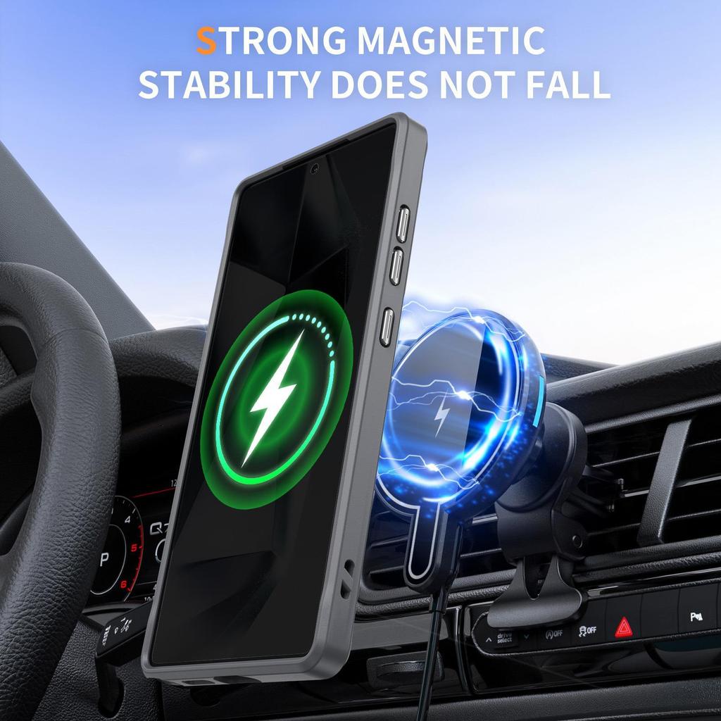 Magnetic 360° Rotating Finger Ring for Samsung S23/S24/S25 Ultra, Skin-Feel Design