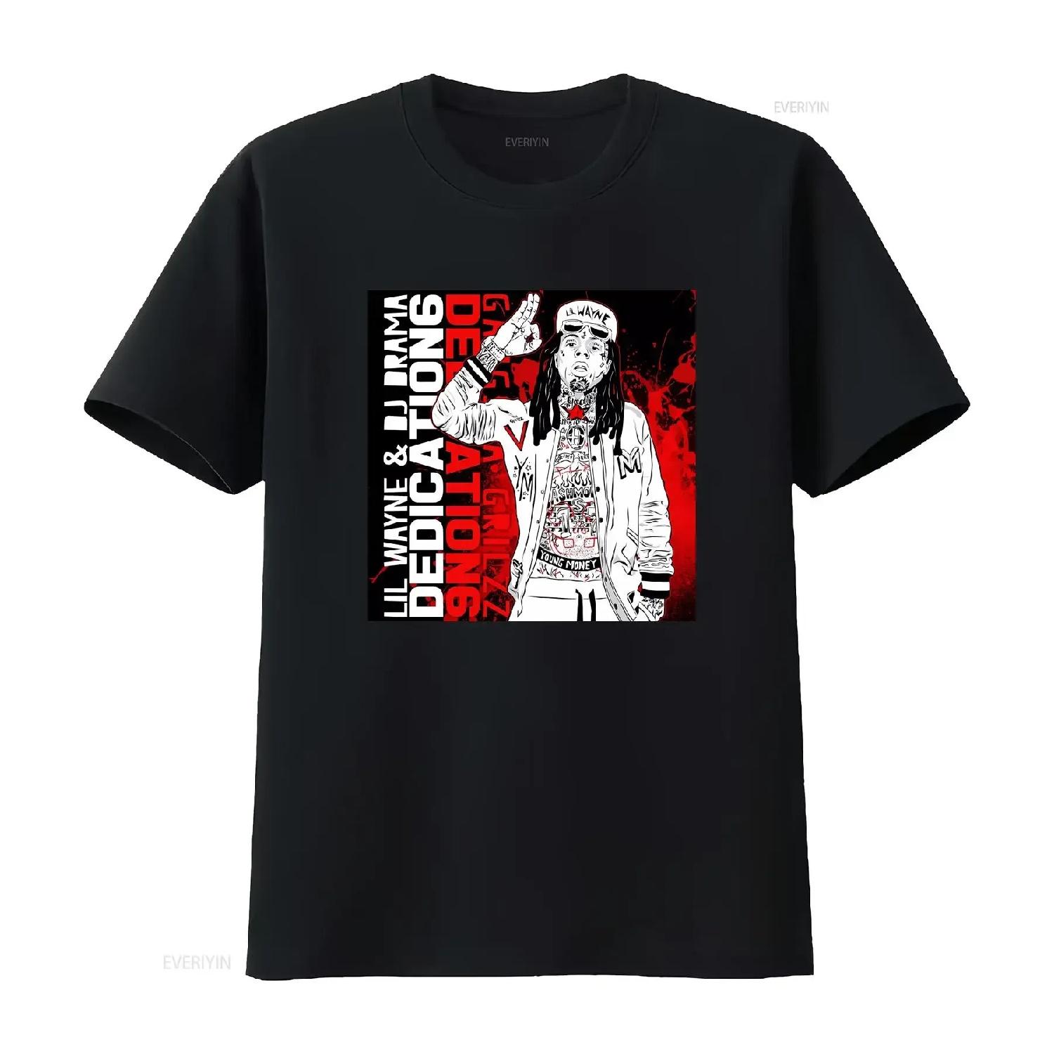 Lil Wayne Dedication 6 Gangsta Grillz DJ Drama 2017 Пиратская футболка-трибьют винтажная стираная топ для повседневной носки мягкий эластичный S