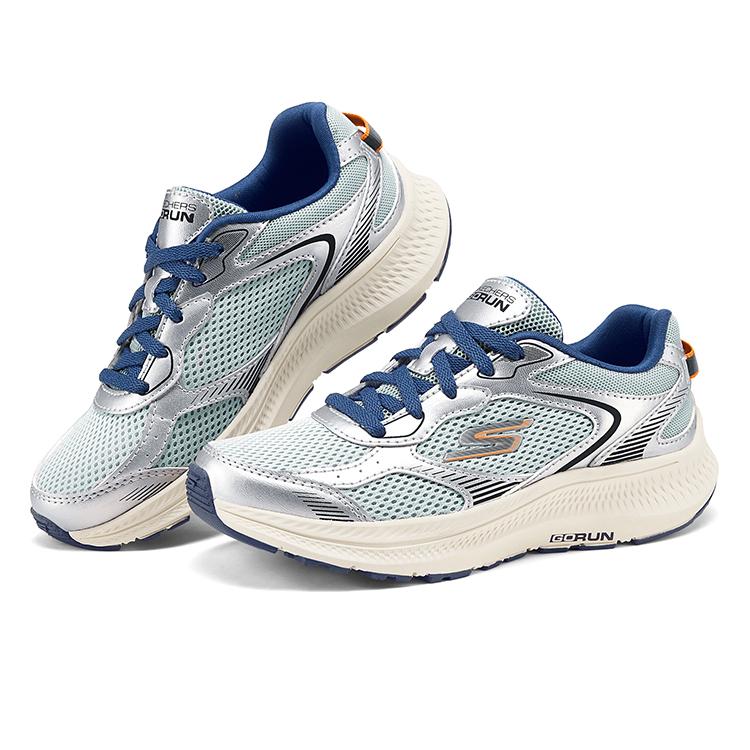 Skechers Kids GORUN Consistent 2.0 Comfortable Fashion Versatile Simple Low-Top Training Shoes Kids Sneakers Ocean-Blue 405038L-SLNV