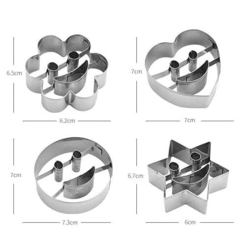 Set of 16 Stainless Steel Cookie and Vegetable Cutter Cutters, Handmade (Set A)