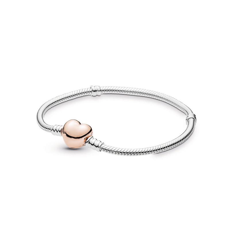 Heart Snake 925 Chain Bracelet Flower Tree Clasp Femme Love Bracelet Decoration Bangle Trinkets For Women Jewelry Gift