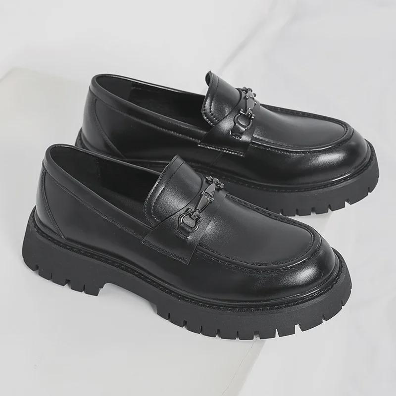 2025 Slip-On Loafers: Height-Boosting Large Size Shoes for Teenagers and Men