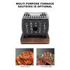 Cast Metal Japanese Charcoal Grill Non Stick Square Stove Portable Hibachi Grill  Indoor Grilling