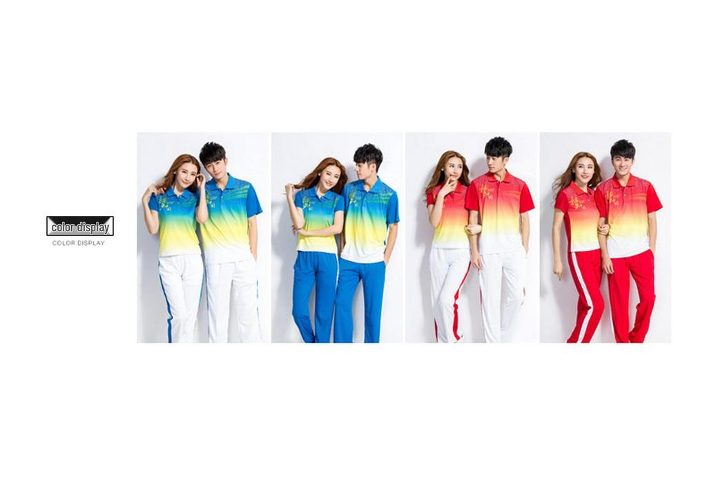 Chinese Dream Team Summer Polo Sports Set - Short Sleeve for Dance, Fitness & Walking
