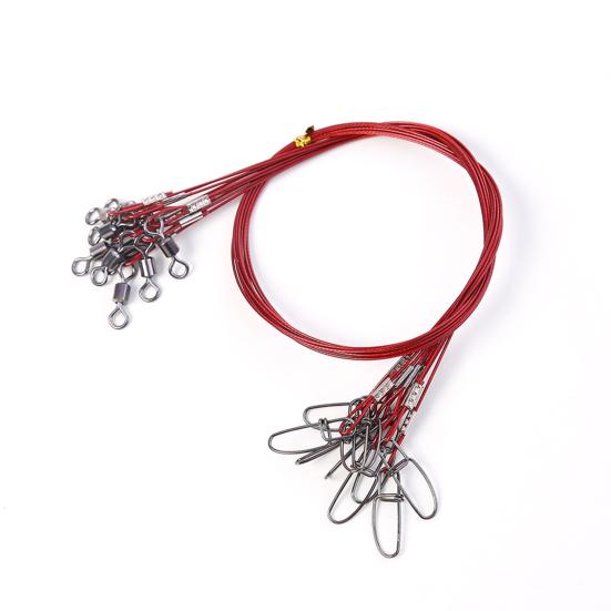10Pcs Anti-Bite Steel Fishing Line Wire Leader Lightweight Portable Easy To Install Lead Core Leash Fishing Wire Accessories