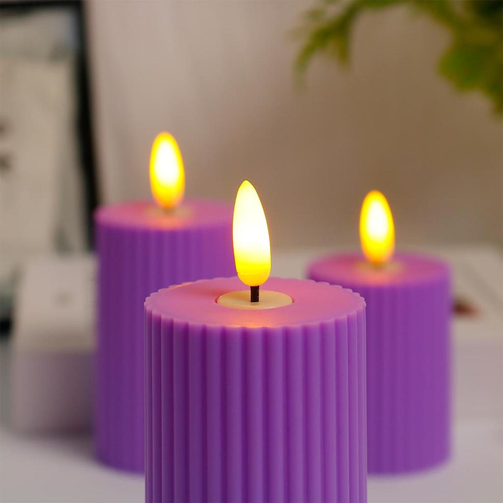 LED Cylinder Candle for Photography Props & Indoor Decor Gifts