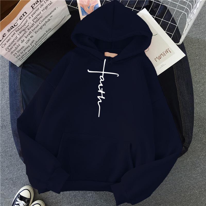 Faith Hoodie Graphic Vintage Hip Hop Sweatshirts Casual Streetwear Unisex Pullover Women Hoodies Y2K Hoody clothes
