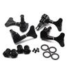 NUOBESTY Bass Tuning Pegs 2L2R Black 4-Piece Set - For Tuning Stability and Replacement Parts - Electric Bass Tuning Pegs, Black, Machine Heads