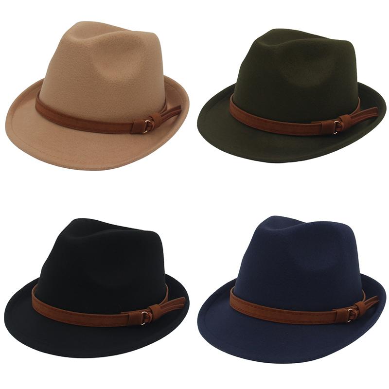 Fisherman Bucket School Old Vintage British Cap Jazz Woolen Imitation Men For Hat Fedora Color Plain Solid Ricygvm Caps Unisex Elegant Church