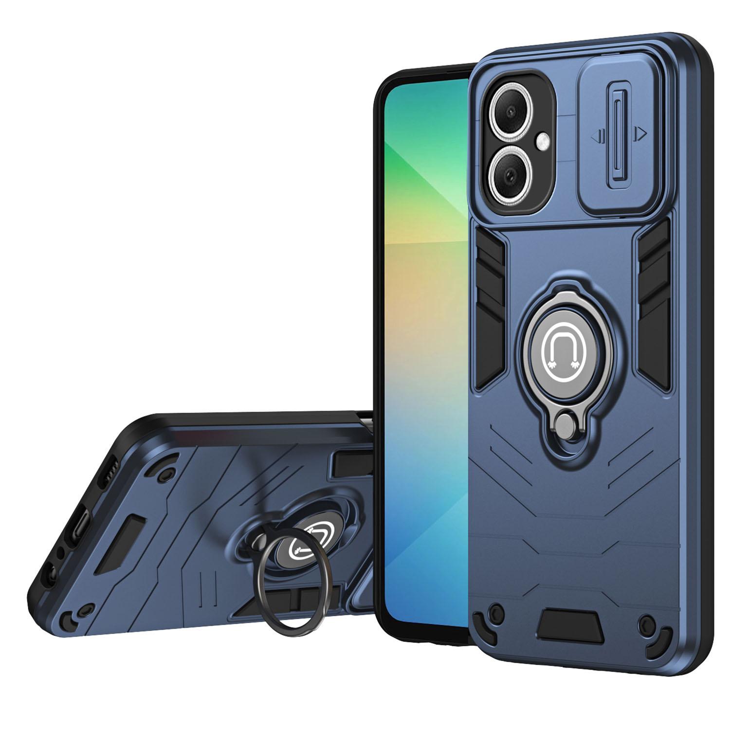 

For Samsung Galaxy A06 5G Case Slide Camshield Kickstand PC+TPU Phone Cover Blue