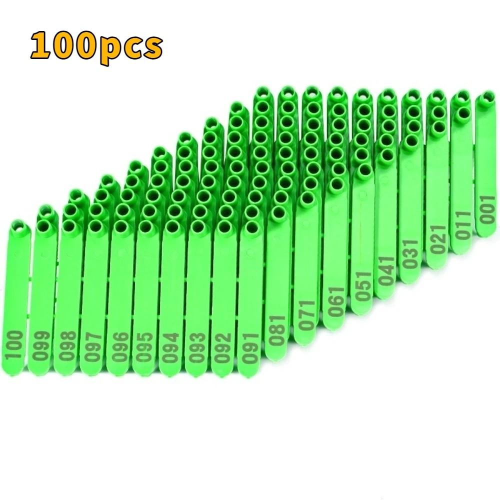 

Pig Ear Mark Integrated Livestock Ear Tag Prevent Loss with Numbers Animal Ear Tag Card Durable Sheep Number Plate Ranch зелёный