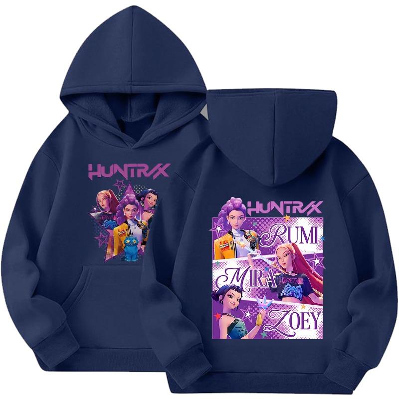 Girls Hoodies & Sweatshirts KPop Demon Hunters Printed Girls's Loose Hoodie