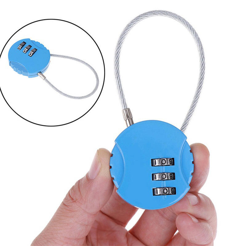 Compact Small Combination Padlock Multi-purpose Cable Lock with Code for Luggage Suitcase Backpack Bicycle Stainless Steel Fast Delivery