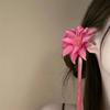 Acrylic Pearl Flower Fringed Earrings Light Luxury Temperament High Sense Duck Bill Clip Niche Fashion Versatile Hair Accessories Women