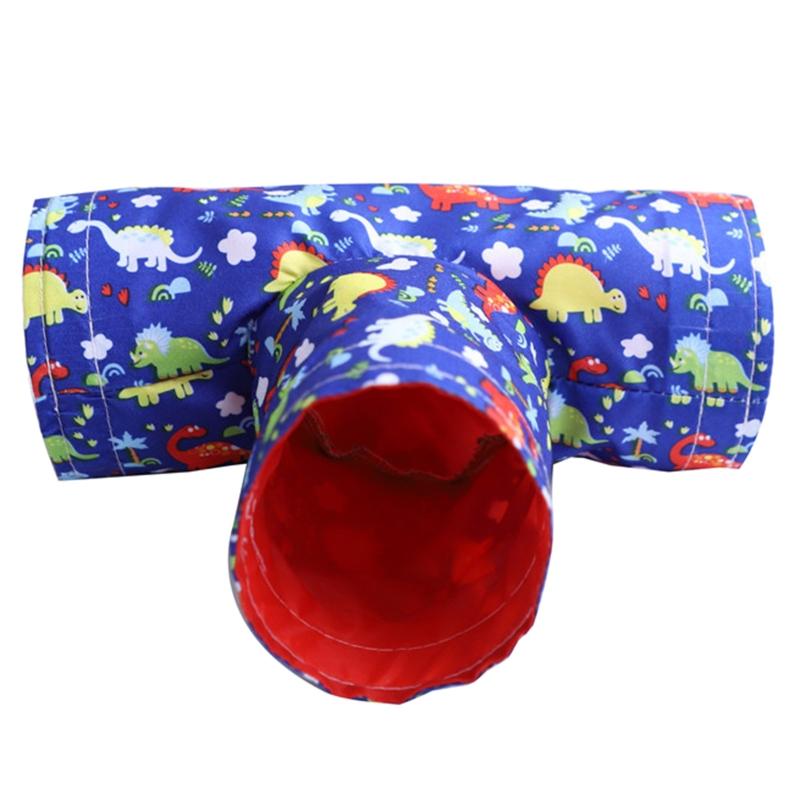 Guinea Pig Cage Hamster Toy Tubes Collapsible and Portable Gift for Pet Durable T-Shape Tunnel-3 Way for Play Tubes Dura