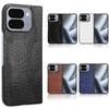 Google Pixel 10 Pro Fold Alligator Leather Case with Half-Edge Design