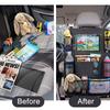 2PCS Kick Mats Back Seat Protectors Storage Organizer Pocket Universal Black