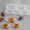 Valentines Day 3D Heart Pendant Resin Mould Sturdy Silicone Easy Release Portable for Jewelry Crafting Supplies