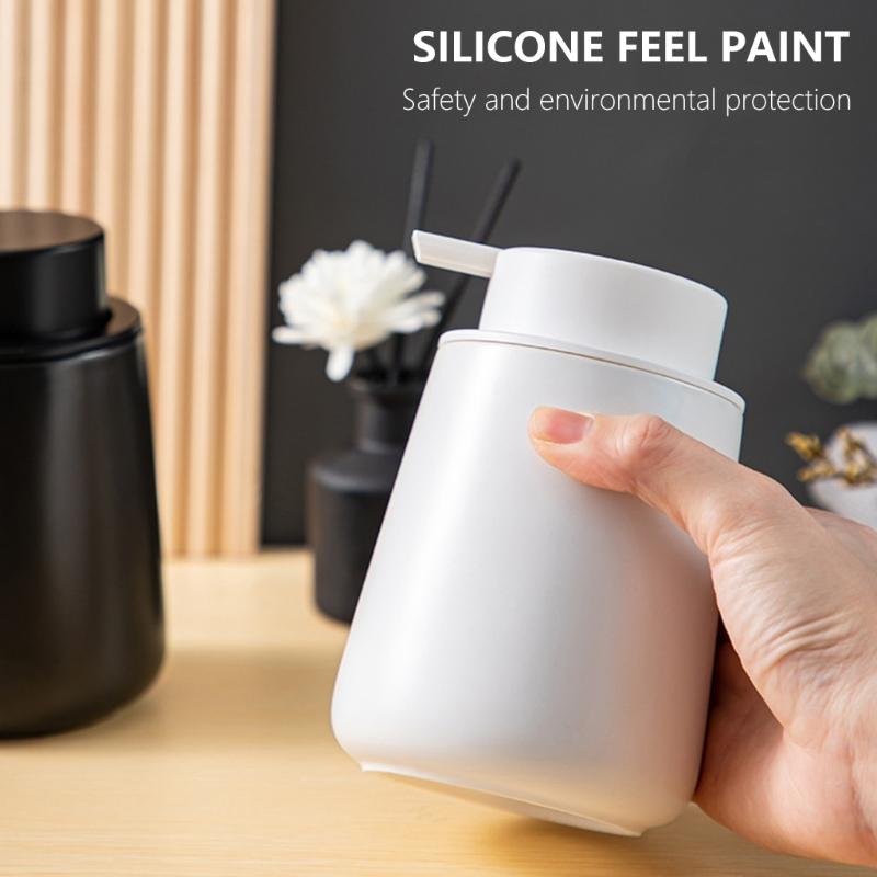 Functional Travel Ceramic Pump Bottle Convenient Ceramic 400ml Foaming Dispenser for Easy Carry of Liquid Toiletries