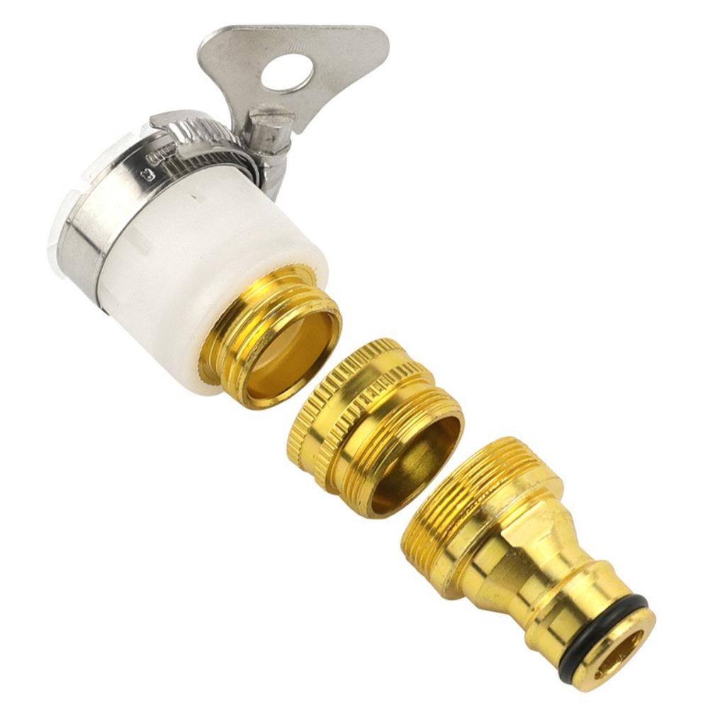 New Universal Hose Tap Adapters 15-23mm 3-in-1 1 Set Tap Connectors Practical Faucet Tap Connector Household Supplies