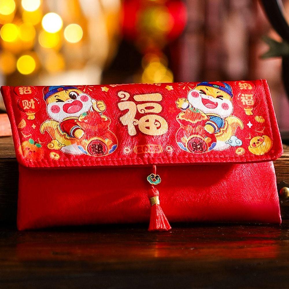 Chinese New Year Lucky Envelopes Blessing Red Packet Gift Bags Money Pocket Wedding Birthday