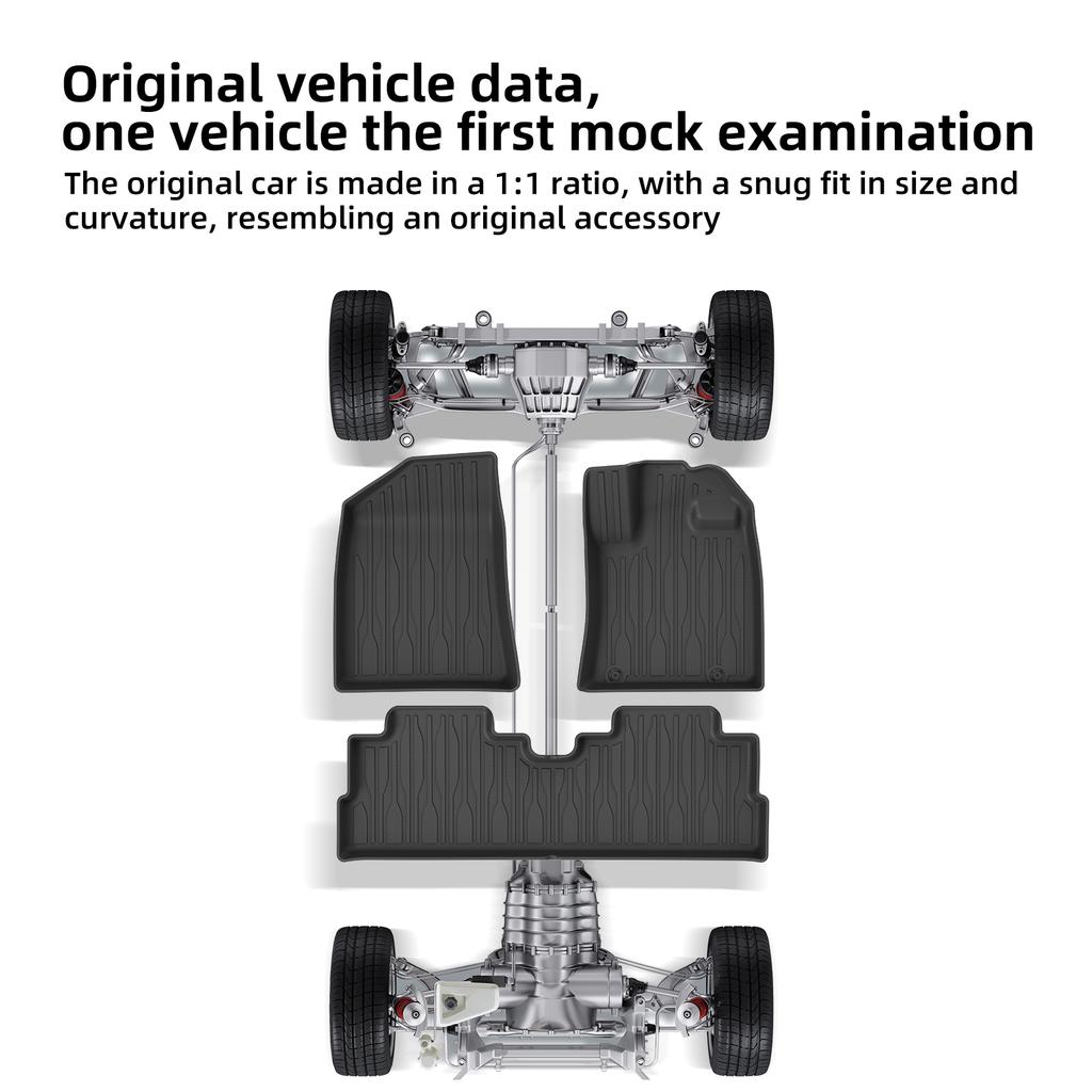Smabee Right Drive for BYD Atto1/Atto 1 2025 2026 (AU Version) TPE Car Floor Mats Trunk Pad Cargo Liner Accessories Black