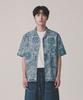 Nainneoscheu Smoke Paisley Open Collar Shirt_Blue